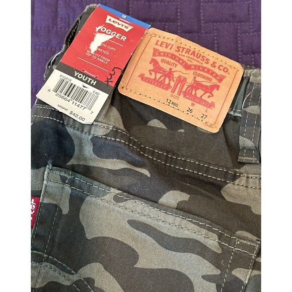 Levi Strauss & Co Youth Camo Jogger Jeans Size 12 Reg Brand NEW with Tags - Picture 9 of 11